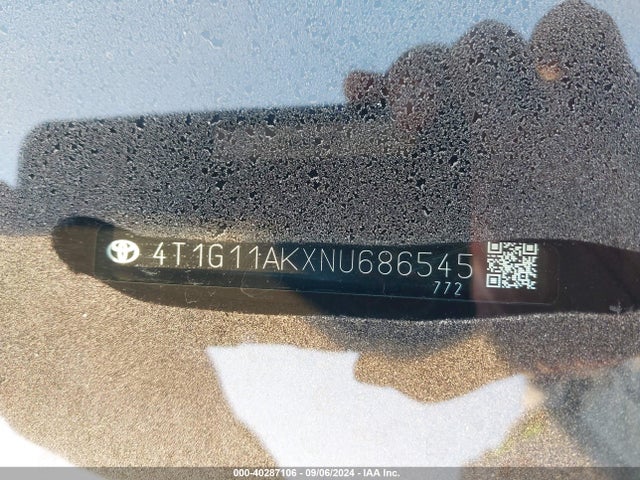 Toyota CAMRY SE 2022 4T1G11AKXNU686545 Image 9