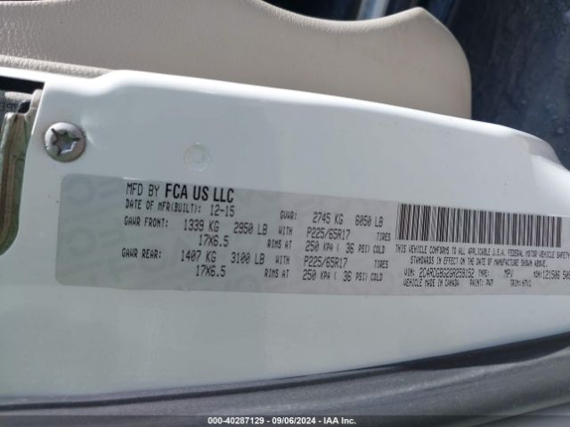 2C4RDGBG2GR259152 Dodge Grand Caravan Se