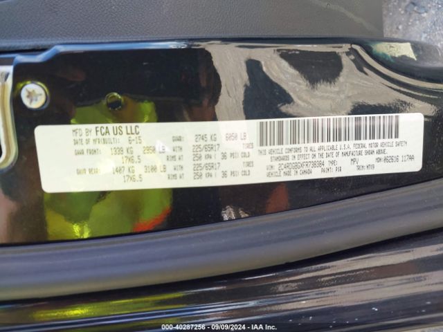 2C4RDGBGXFR738384 Dodge Grand Caravan Se Plus