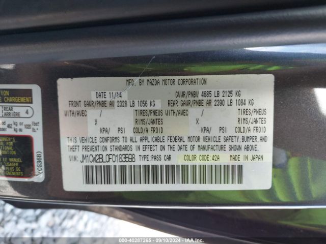 JM1CW2BL0F0183598 Mazda Mazda5 Sport