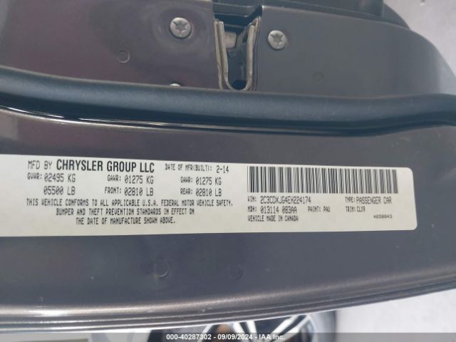 2C3CDXJG4EH224174 Dodge Charger Sxt Plus