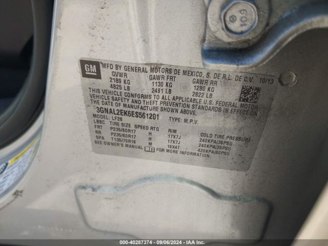 3GNAL2EK6ES561201 Chevrolet Captiva Sport 2ls