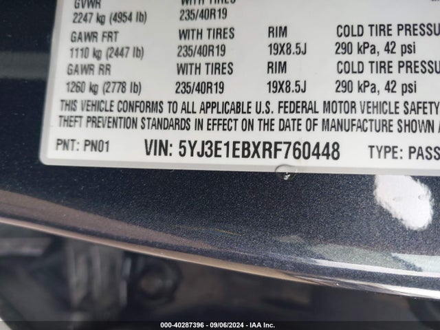 2024 TESLA MODEL 3 5YJ3E1EBXRF760448 Photo 8