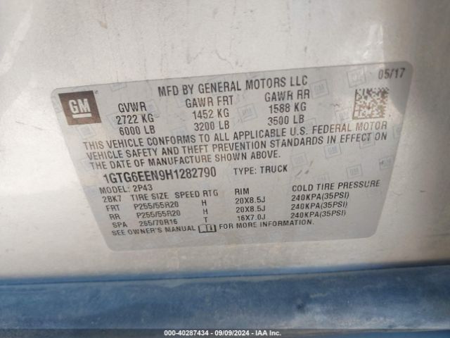 1GTG6EEN9H1282790 GMC Canyon Denali