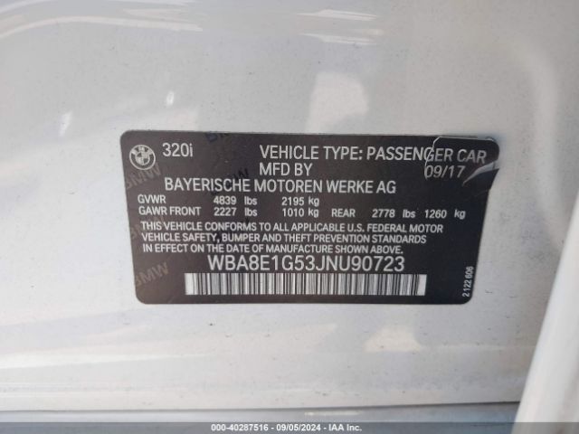 WBA8E1G53JNU90723 BMW 320i