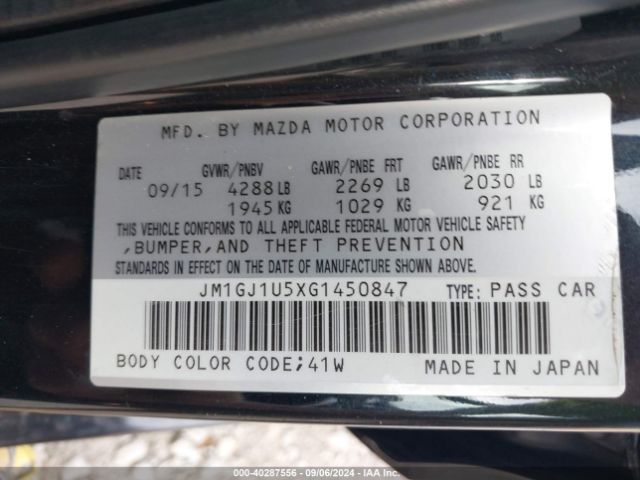 JM1GJ1U5XG1450847 Mazda Mazda6 I Sport