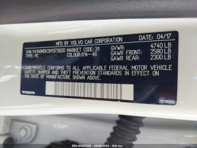 YV140MEK3H1373620 Volvo V60 T5 Premier