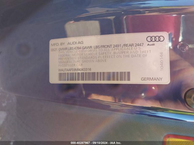2021 AUDI A5 WAUTAAF59MA043316 Photo 8