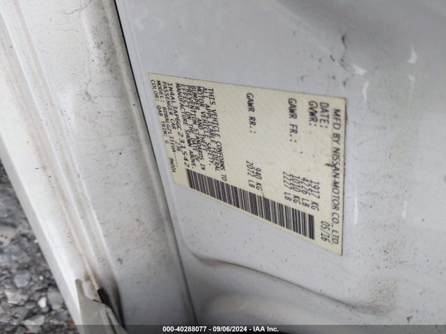 Nissan Altima 2.5/2.5 S/2.5 Sl/2.5 Sr/2.5 Sv 2016 1N4AL3AP6GC231542 Image 9