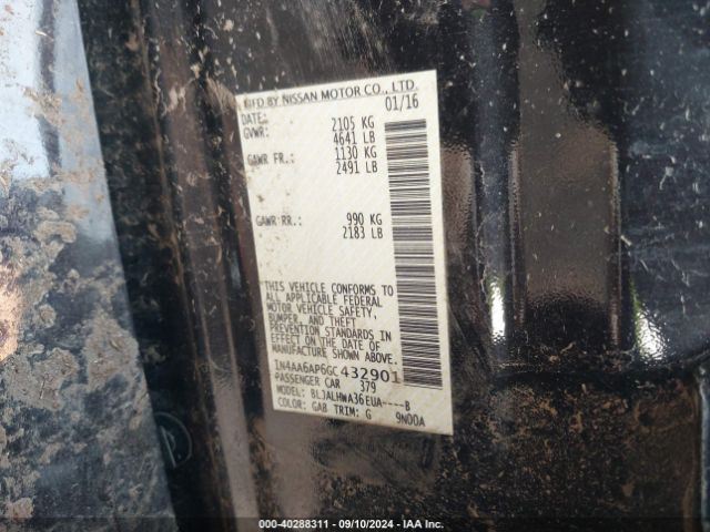 1N4AA6AP6GC432901 Nissan Maxima 3.5 Platinum