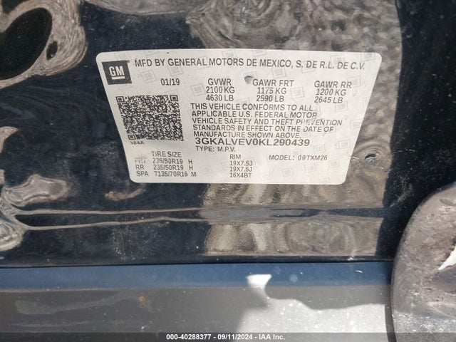 GMC Terrain Slt 2019 3GKALVEV0KL290439 Image 9
