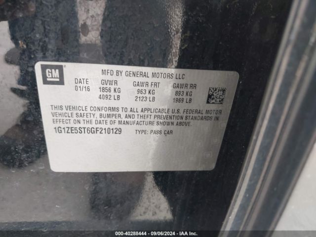 1G1ZE5ST6GF210129 Chevrolet MALIBU 1LT