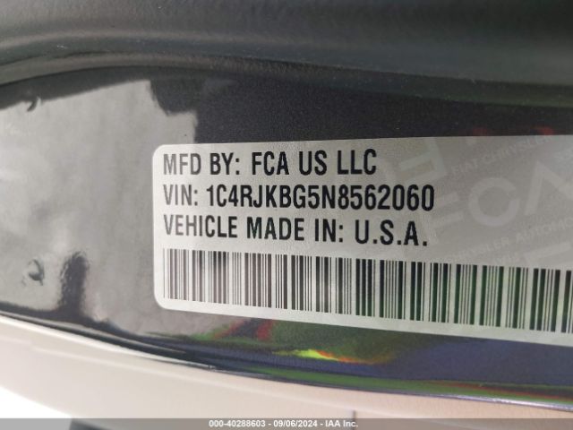 1C4RJKBG5N8562060 Jeep Grand Cherokee L Limited 4x4