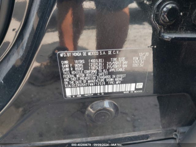 3CZRU5H77MM712528 Honda Hr-v 2wd Ex-l