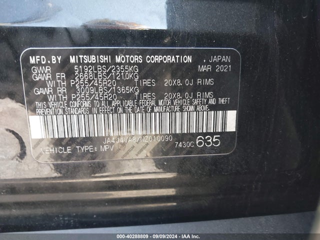 2022 MITSUBISHI OUTLANDER JA4J4VA8XNZ010090 Photo 8