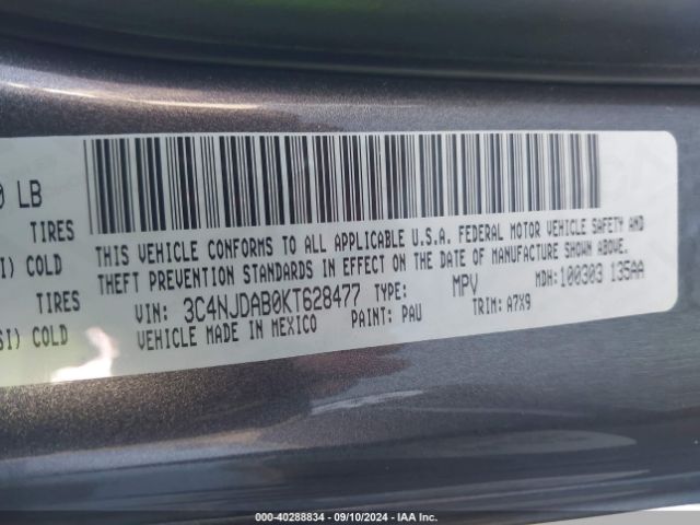 3C4NJDAB0KT628477 Jeep Compass Sport 4x4