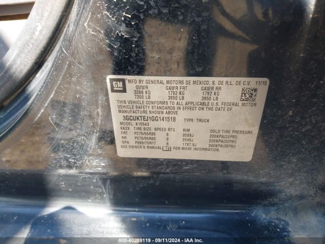 3GCUKTEJ1GG141518 Chevrolet Silverado 1500 High Country