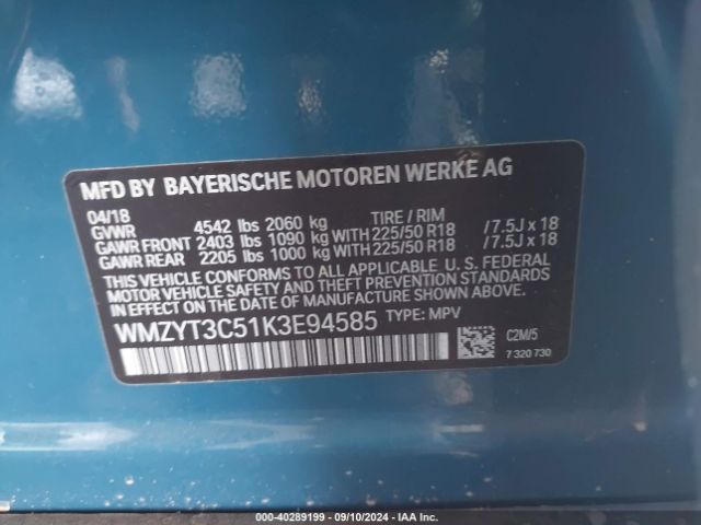 WMZYT3C51K3E94585 Mini Countryman Cooper S