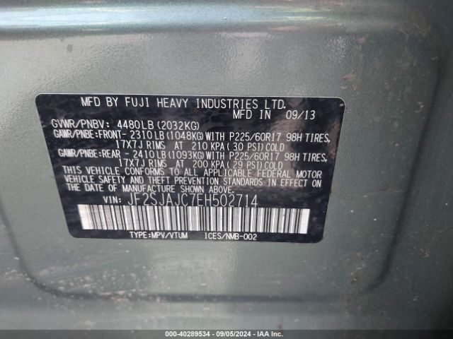 JF2SJAJC7EH502714 Subaru Forester 2.5i Limited
