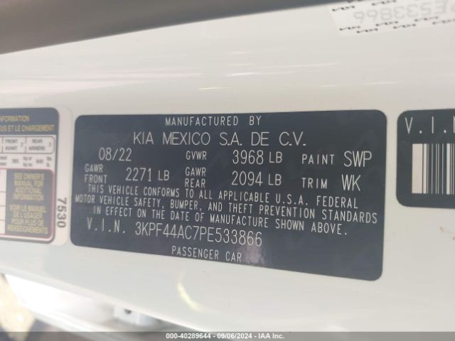 3KPF44AC7PE533866 KIA FORTE GT