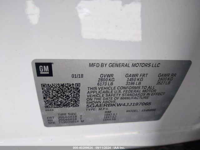 5GAERBKW4JJ197065 Buick Enclave Essence