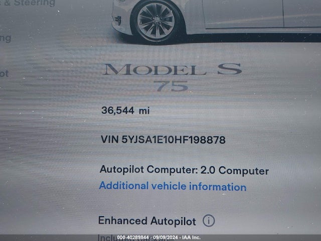 5YJSA1E10HF198878 Tesla Model S 60/75