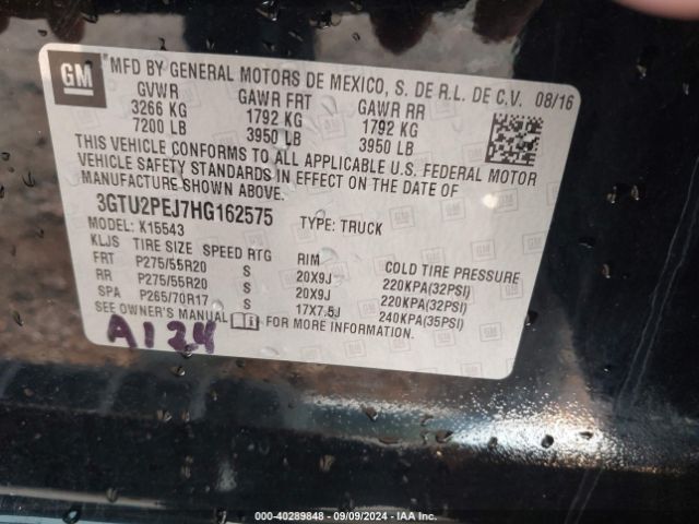 3GTU2PEJ7HG162575 GMC Sierra 1500 Denali