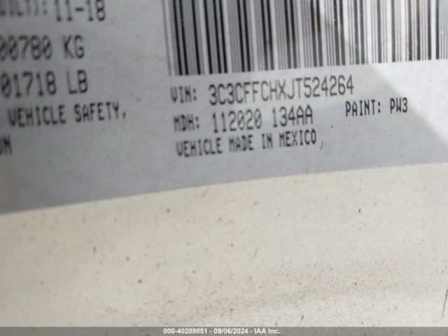 3C3CFFCHXJT524264 Fiat 500 LOUNGE
