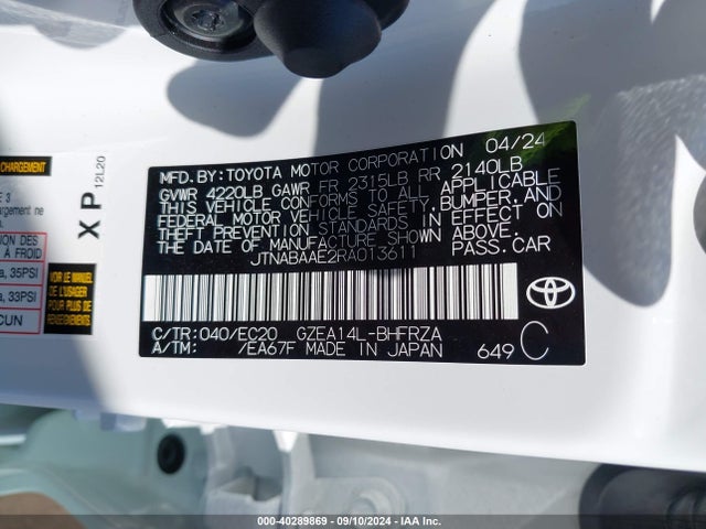 Toyota Gr Corolla Premium 2024 JTNABAAE2RA013611 Image 9
