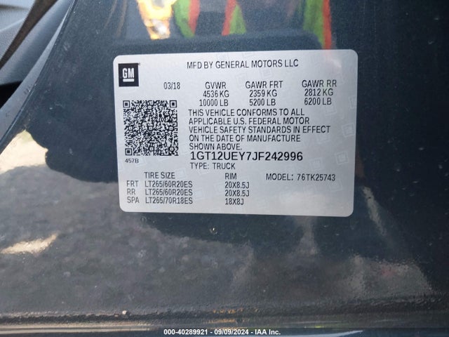 1GT12UEY7JF242996 GMC Sierra 2500hd Denali