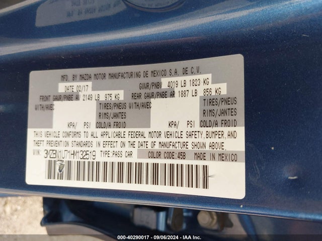 3MZBN1U71HM132519 Mazda Mazda3 Sport