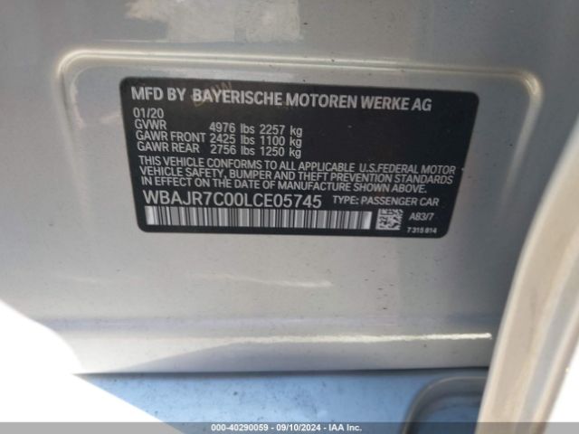 WBAJR7C00LCE05745 BMW 530i Xdrive
