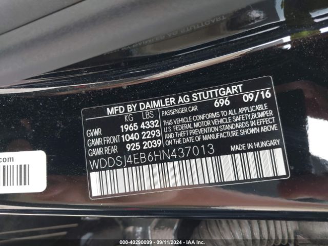 WDDSJ4EB6HN437013 Mercedes-Benz CLA 250