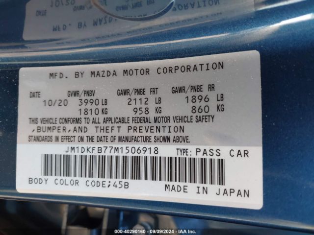 JM1DKFB77M1506918 Mazda Cx-3 Sport