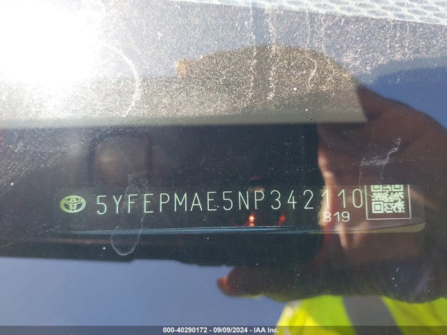 Toyota COROLLA LE 2022 5YFEPMAE5NP342110 Image 9