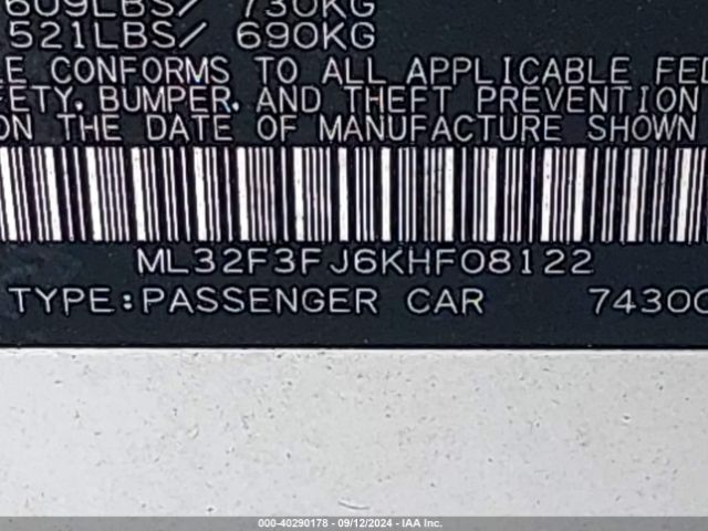 ML32F3FJ6KHF08122 Mitsubishi Mirage G4 Es