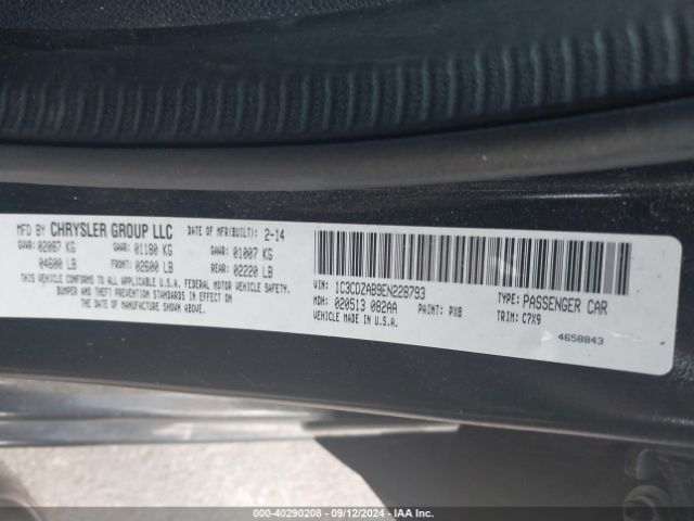 1C3CDZAB9EN228793 Dodge AVENGER SE