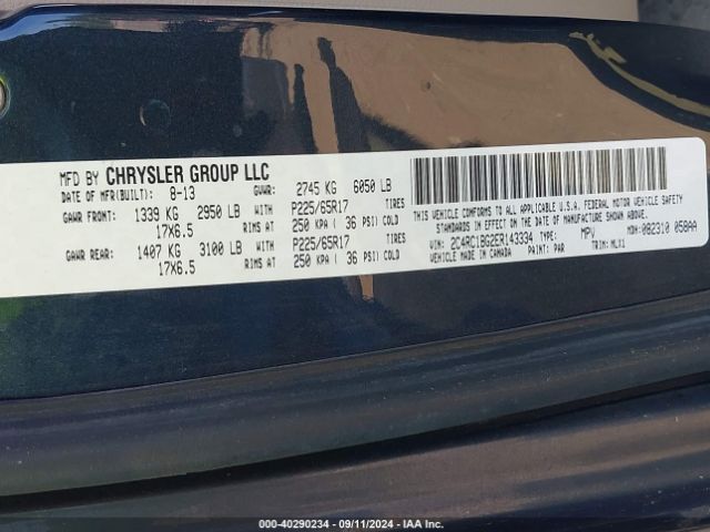 2C4RC1BG2ER143334 Chrysler Town & Country Touring