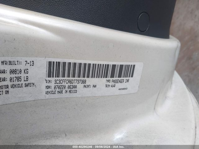 2013 FIAT 500 3C3CFFCR6DT737368 Photo 8