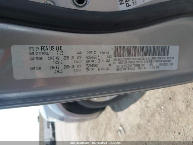 3C4PDCBG4FT752293 Dodge Journey Sxt
