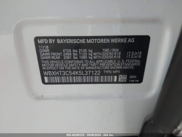 WBXHT3C54K5L37122 BMW X1 Xdrive28i