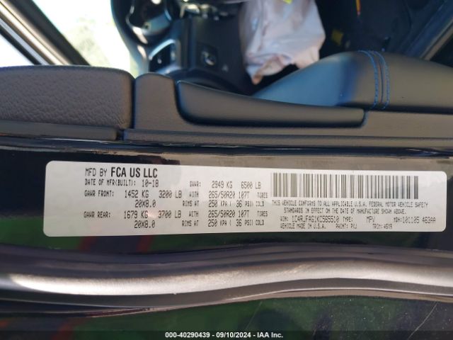 1C4RJFAG1KC565510 Jeep Grand Cherokee Upland 4x4