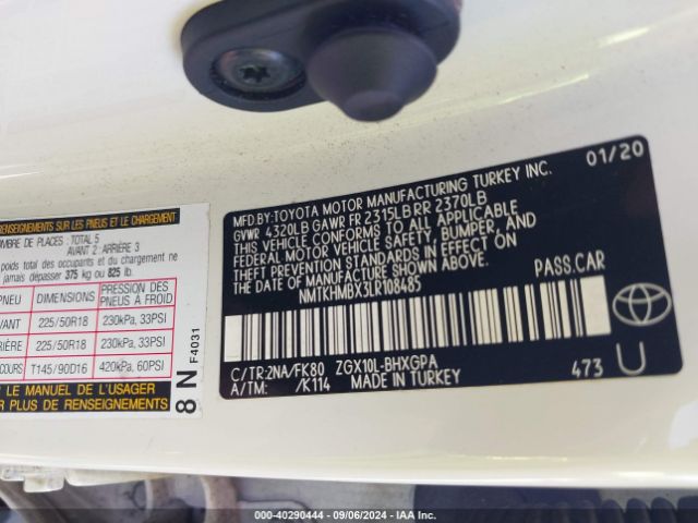 NMTKHMBX3LR108485 Toyota C-HR XLE