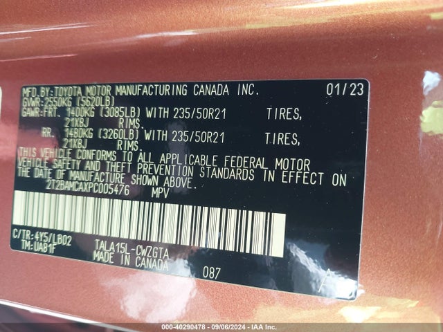 Lexus Rx 350 Premium Plus 2023 2T2BAMCAXPC005476 Image 9