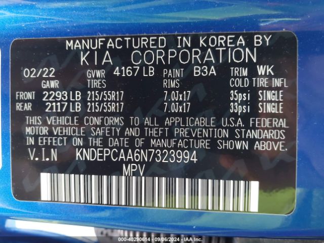 KNDEPCAA6N7323994 KIA Seltos Lx