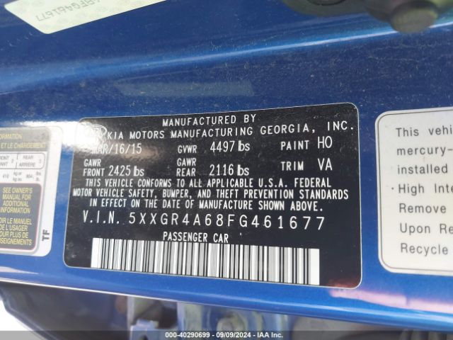 5XXGR4A68FG461677 KIA Optima Sx Turbo