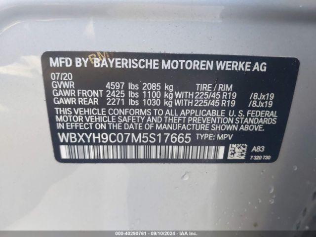 WBXYH9C07M5S17665 BMW X2 Sdrive28i