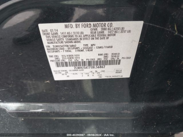 2LMHJ5AT7EBL56862 Lincoln Mkt Ecoboost