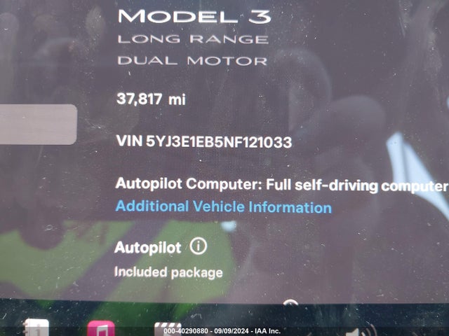 2022 TESLA MODEL 3 5YJ3E1EB5NF121033 Photo 8