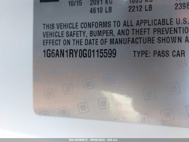 1G6AN1RY0G0115599 Cadillac ATS-V